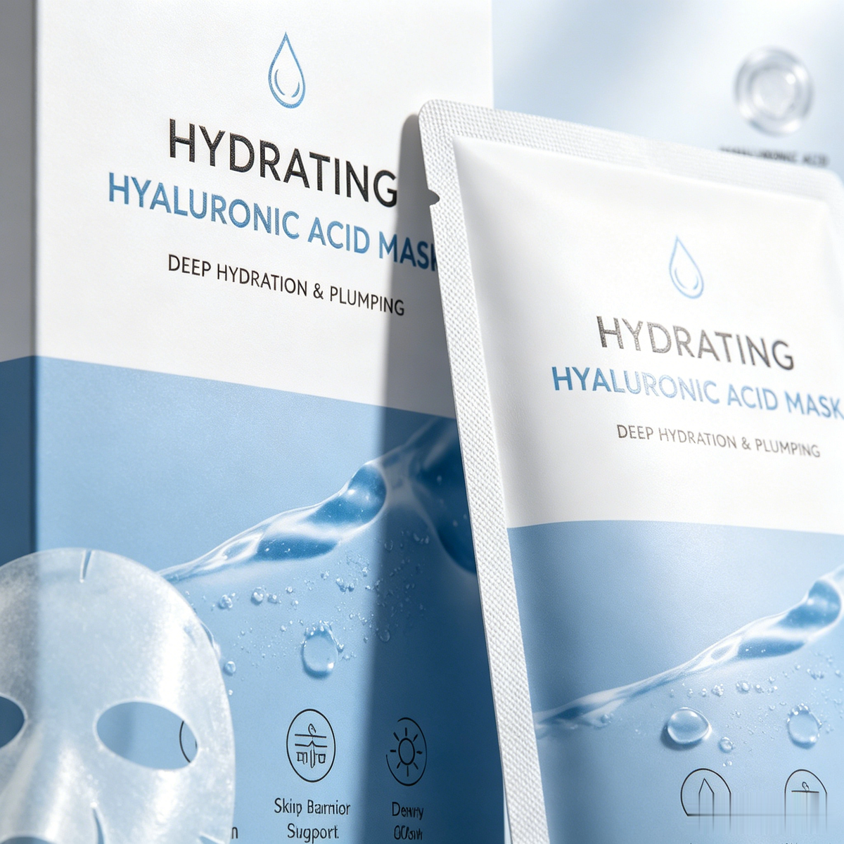 Hydrating Hyaluronic Acid Mask | Deep Hydration & Plumping, Skin Barrier Support, Dewy Glow