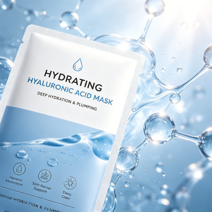 Hydrating Hyaluronic Acid Mask | Deep Hydration & Plumping, Skin Barrier Support, Dewy Glow